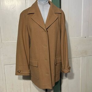 NWT VTG NY & CO 100%Wool Carcoat Women’s Sz 10 Classic Swing Lightweight Retro